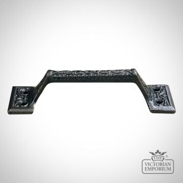 149085   01082aai150 Pull Handle Square Ends Aztec Cast Antique Iron 150mm