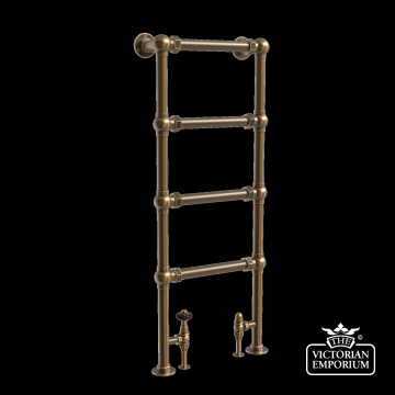 4 Bar Audley Wall / Floor Mounted Heated Towel Rail 1200x500mm in a choice of finishes