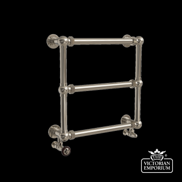 3 Bar Bridewell Wall Mounted Heated Towel Rail 650x650mm in a choice of finishes