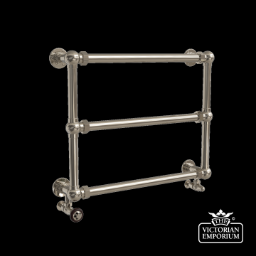 3 Bar Bridewell Wall Mounted Heated Towel Rail 650x800mm in a choice of finishes