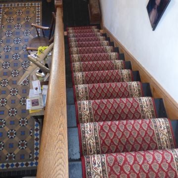 Victorian Stair Runner Carpet - style KA12248 in Red
