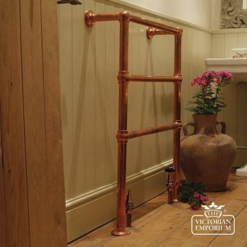 Beckingham Heated Towel Rail 965x670mm In Copper Finish