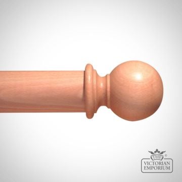 Plain ball finial to match stained curtain poles