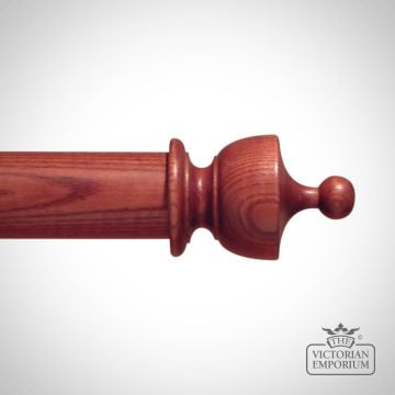 Traditional stained vase finial to match stained curtain poles