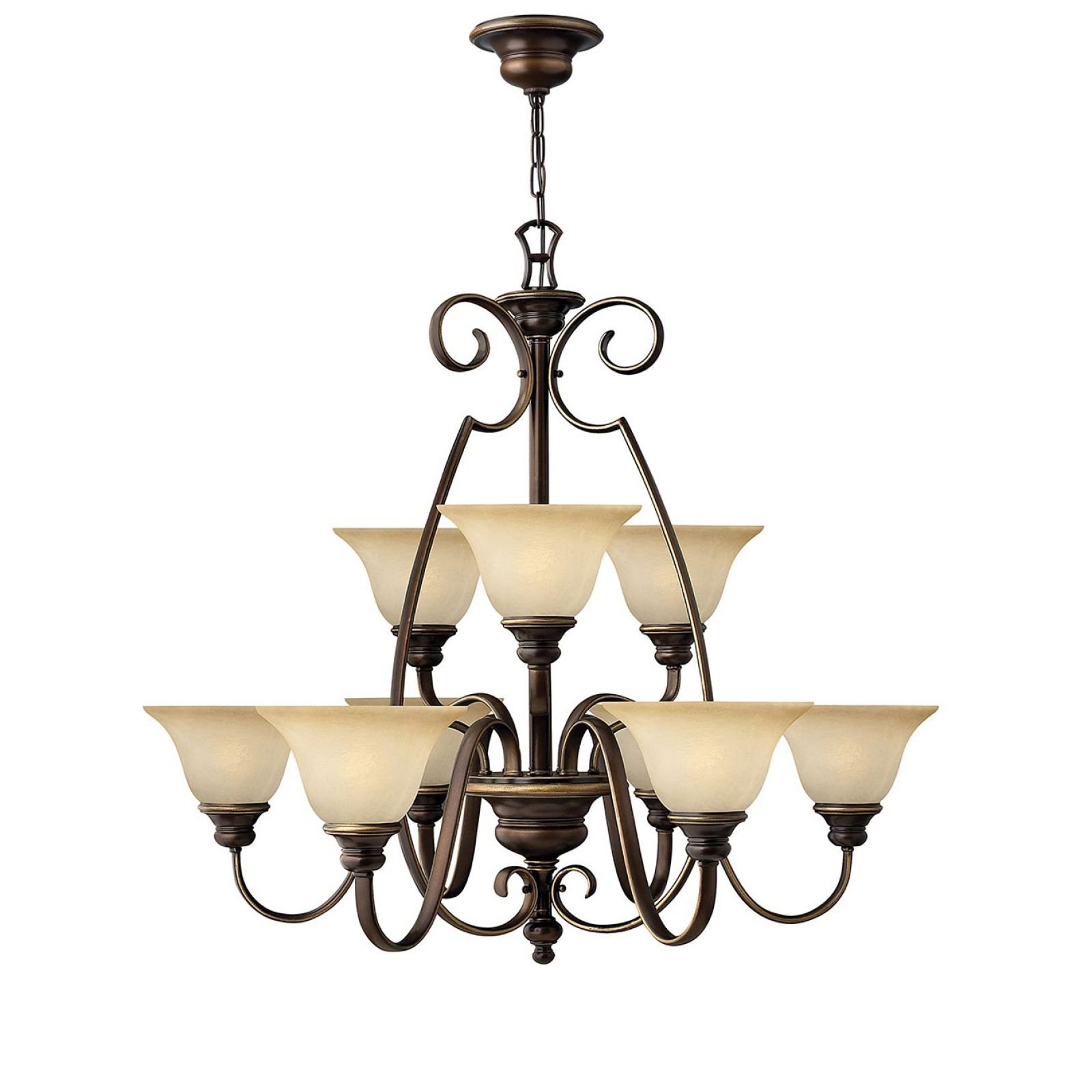 Olde Bronze 9 Uplight Chandelier | Ceiling Chandeliers