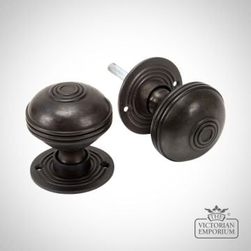 Pressbury mortice/rim knob set in Polished Nickel