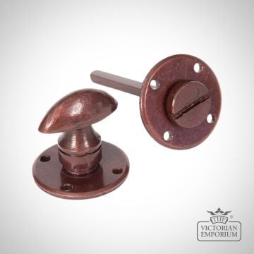 Bronze round bathroom thumbturn