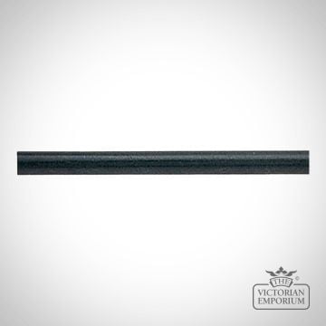 Wrought iron curtain pole in black