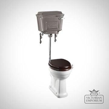 Chrome retro metal cistern Low Level WC Suite