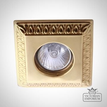 Vada recessed spot light in polished brass