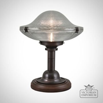 Reeded Table Lamp on mahogany stand