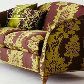 Malvern Mayfair Fabric Floral Damask Design F0016 Mahoghany Muscat