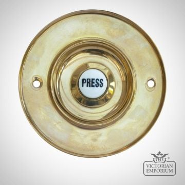 Front Press Button Door Bell In Brass Or Nickel