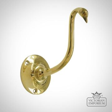 Swan Coat Hook In Polished Brass Or Nickel