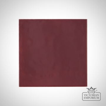 Dark pink square fireplace tiles