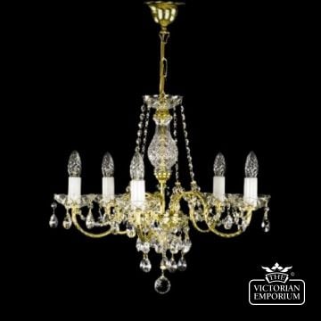 Traditional bohemian crystal small chandelier