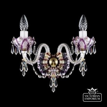 Double coloured wall chandelier - nickel