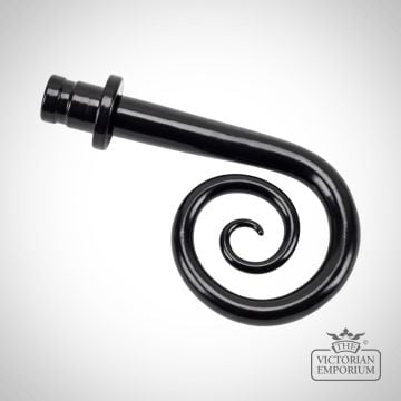 Black Monkeytail curtain finial (pair)