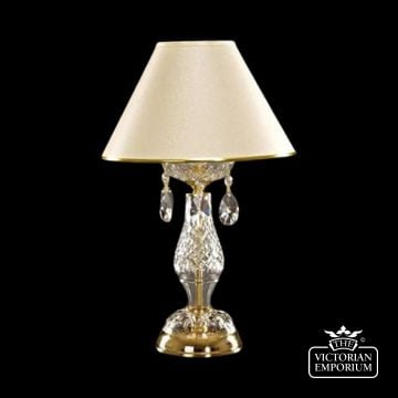 Lead crystal table lamp