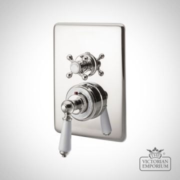 Concealed Dual Control Thermostatic Valve - 1 or 2 Outlets - in Chrome, Nickel or Copper