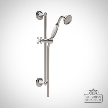 Handshower On Slider Rail - in Chrome, Nickel or Copper