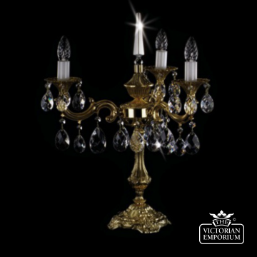 Sona Ornate Cast Crystal Table Lamp